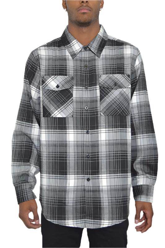 Mens Plaid Flannel Shirts Long Sleeve - VacationGrabs