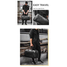 Retro Genuine Leather Duffel Bags Stylish Shoulder - VacationGrabs