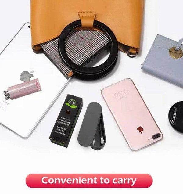 BeNat reusable silicone cotton swabs packed in a stylish travel bag for on-the-go convenience