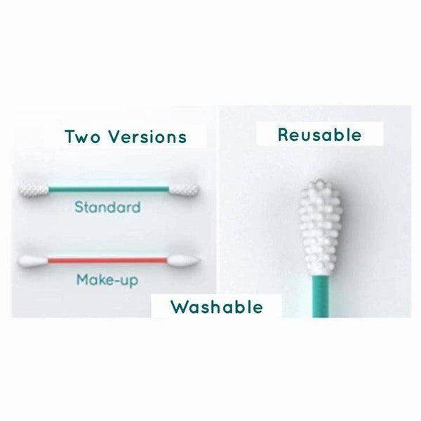 BeNat reusable silicone cotton swabs in two versions: standard and make-up for eco-friendly hygiene