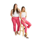RFM Crop Dylan Full Size Tummy Control High Waist Raw Hem - VacationGrabs