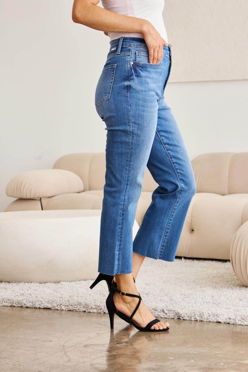 RFM Mini Mia Full Size Tummy Control High Waist Jeans - VacationGrabs