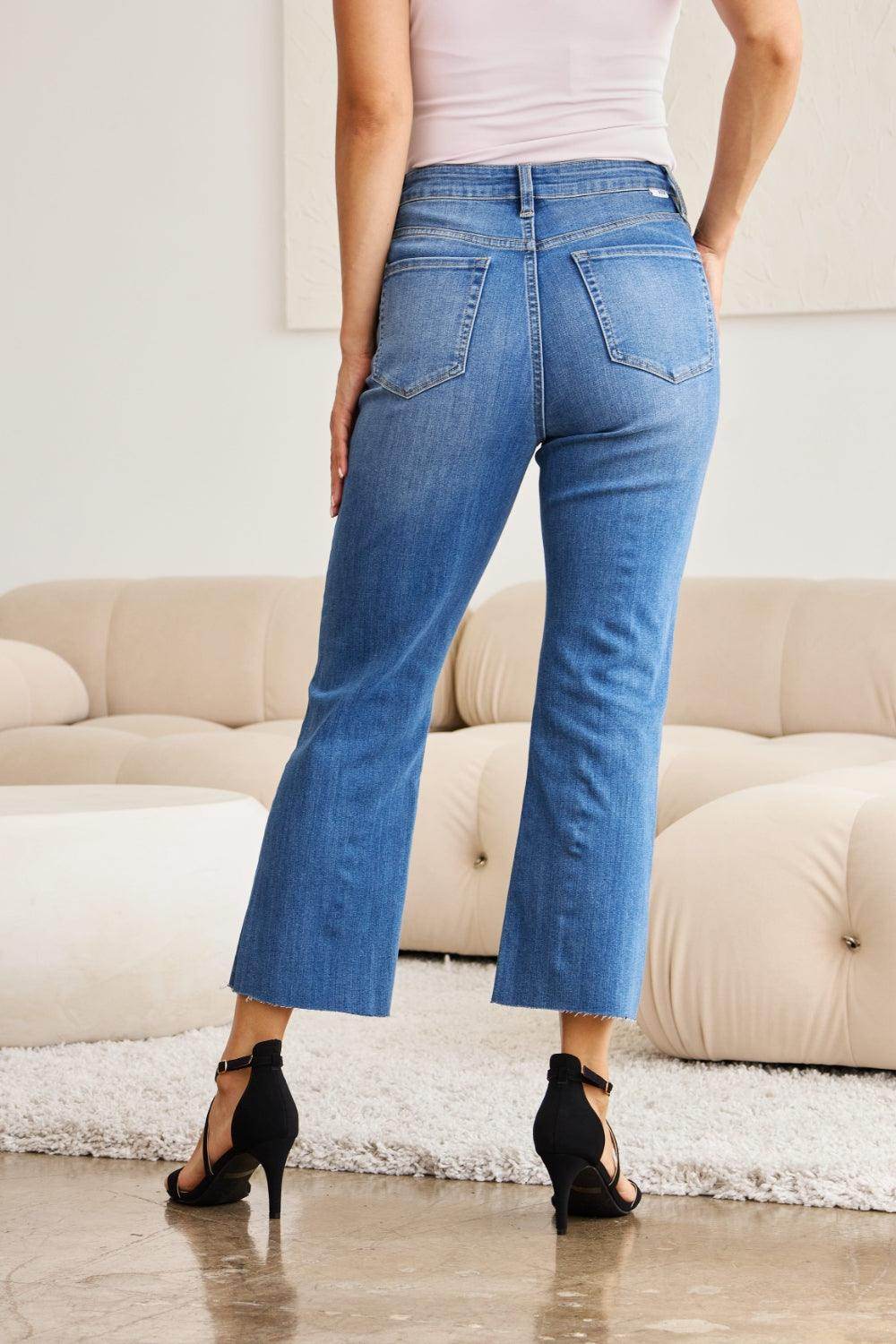 RFM Mini Mia Full Size Tummy Control High Waist Jeans - VacationGrabs