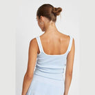 Ribbed Tank Top With Contrasted Seam - VacationGrabs