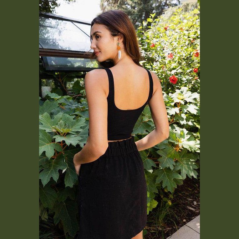 Ribbed Underline Seams Brami Top - VacationGrabs