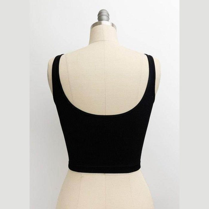 Ribbed Underline Seams Brami Top - VacationGrabs