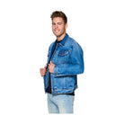 Men's Blue Age rich blue jean jacket featuring a classic fit and stylish pockets