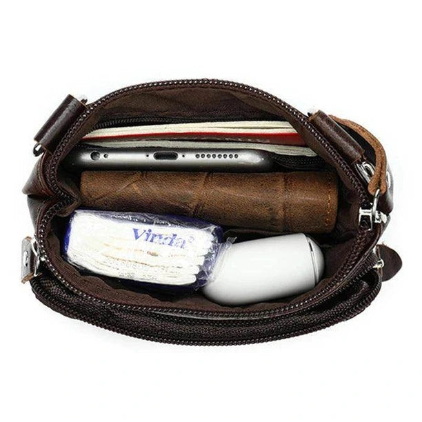 Rich Leather Small Shoulder Bags Phone Pouch Crossbody Bag - VacationGrabs