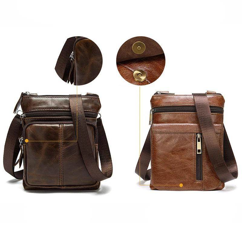 Rich Leather Small Shoulder Bags Phone Pouch Crossbody Bag - VacationGrabs