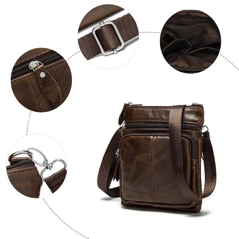 Rich Leather Small Shoulder Bags Phone Pouch Crossbody Bag - VacationGrabs