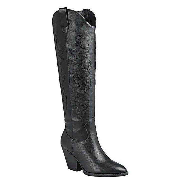 River-17-Knee High Western Boot - VacationGrabs