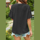 Round Neck Half Sleeve T-Shirt - VacationGrabs