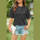 Round Neck Half Sleeve T-Shirt - VacationGrabs