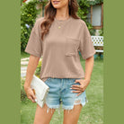 Round Neck Half Sleeve T-Shirt - VacationGrabs