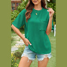 Round Neck Half Sleeve T-Shirt - VacationGrabs