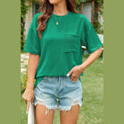 Round Neck Half Sleeve T-Shirt - VacationGrabs