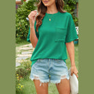 Round Neck Half Sleeve T-Shirt - VacationGrabs