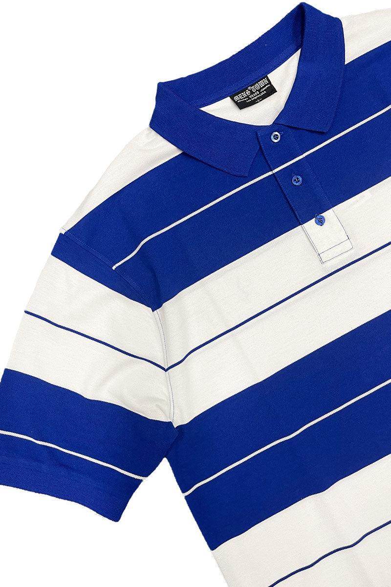 Royal Blue Old School Pique Polo Shirt - VacationGrabs