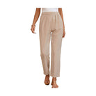 Ruched Half Elastic Waist Pants - VacationGrabs