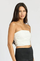Ruched Tube Top - VacationGrabs