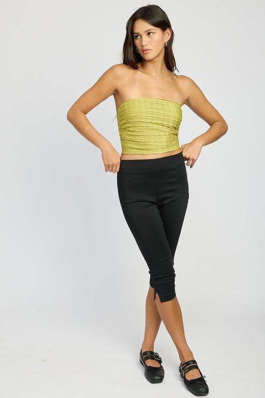 Ruched Tube Top - VacationGrabs