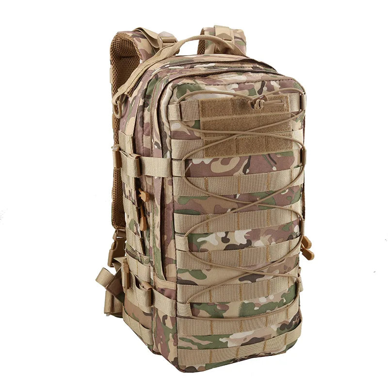 Camo rucksack hiking backpack, durable fabric, perfect for outdoor adventures
