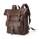 Rustic leather bag for men with adjustable straps and front pocket for everyday use