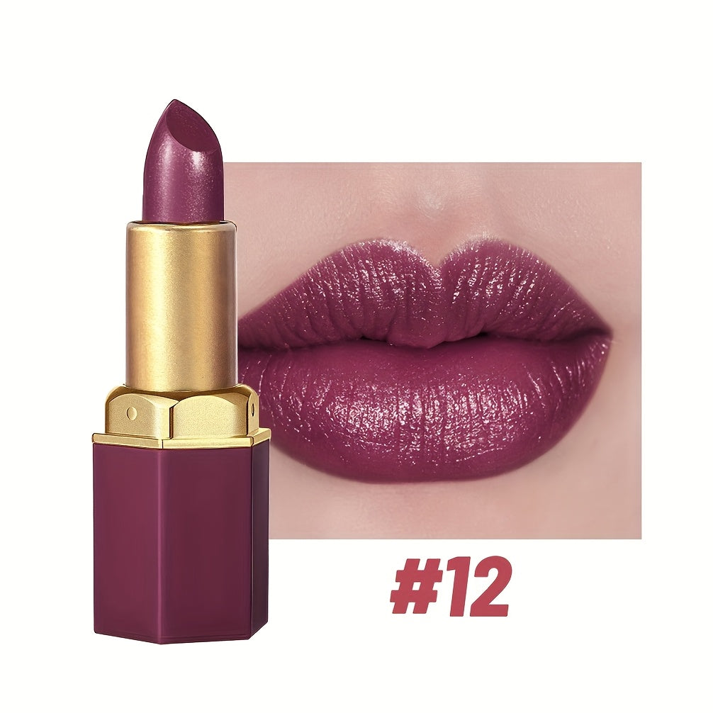 Lip gloss #12 in deep plum shade for a glossy finish
