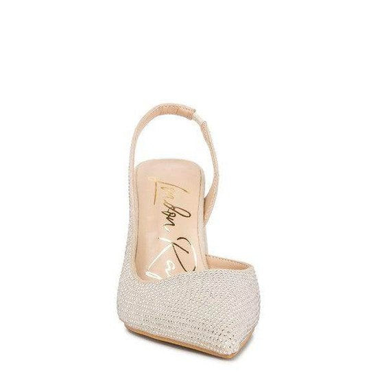 Saranna Rhinestone Embellished Suede Heel Sandals - VacationGrabs