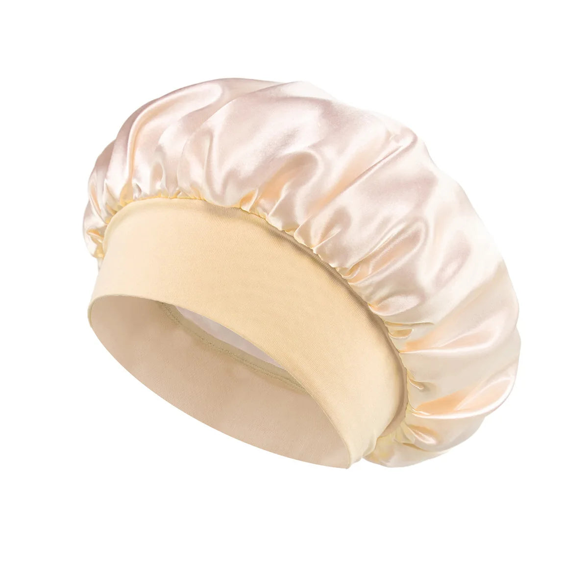 Satin lined hair bonnet for long hair, soft and protective