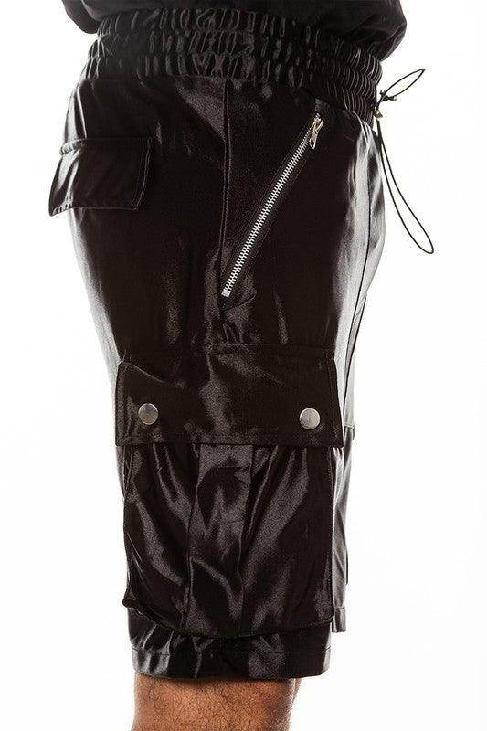 Satin Street Cargo Shorts - VacationGrabs