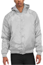 Satin Varsity Bomber Jacket - VacationGrabs