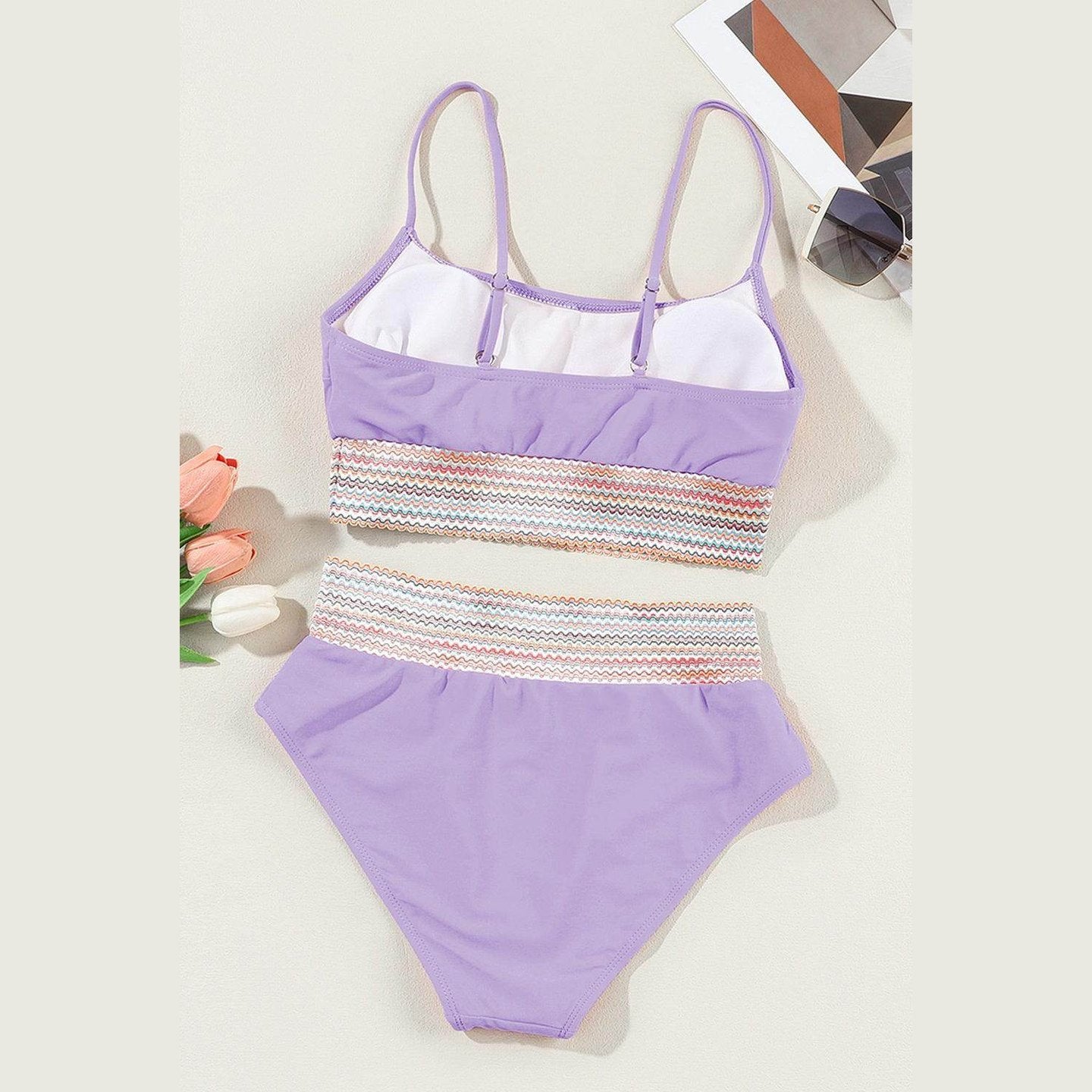Scoop Neck Spaghetti Strap Bikini Set - VacationGrabs