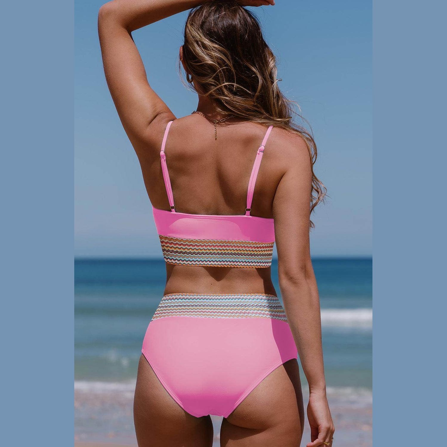 Scoop Neck Spaghetti Strap Bikini Set - VacationGrabs