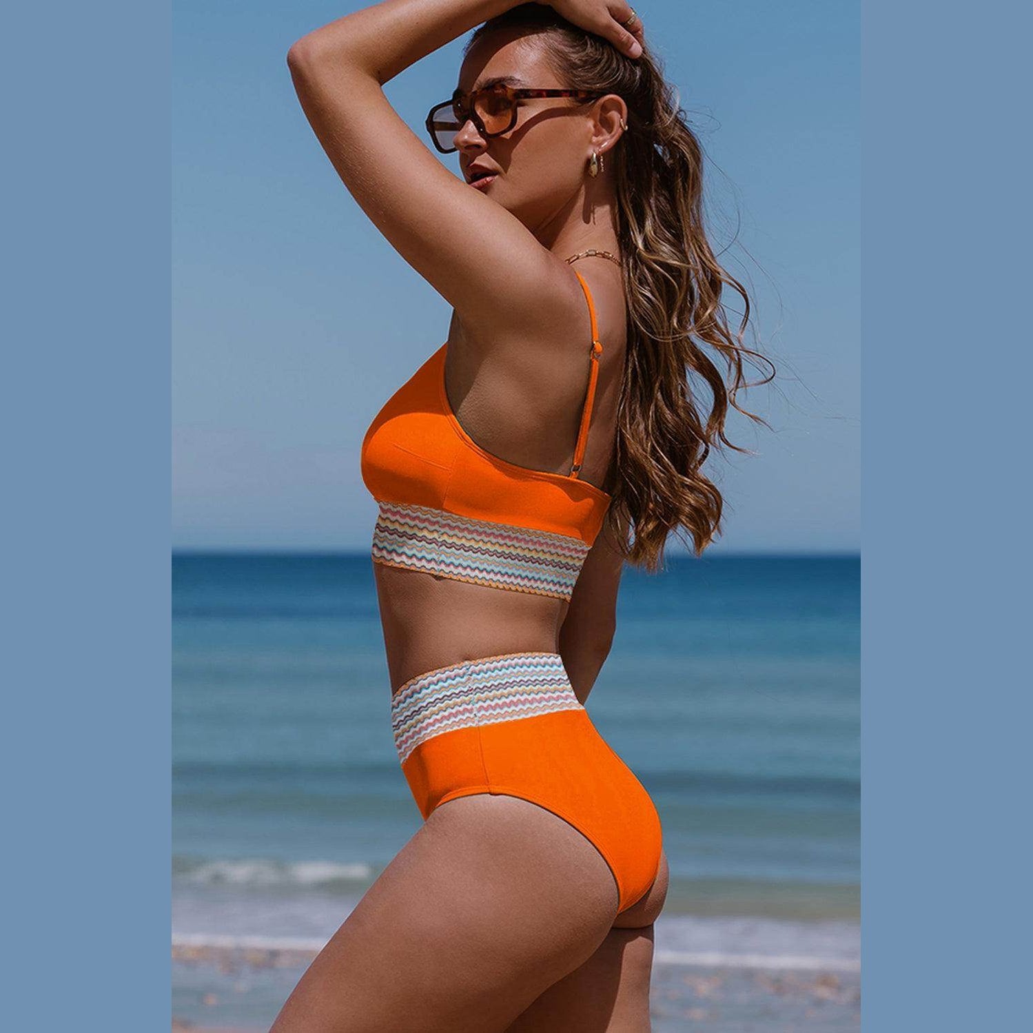 Scoop Neck Spaghetti Strap Bikini Set - VacationGrabs