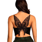 Women's Butterfly Embroidery Mesh Velvet Cami Top - VacationGrabs