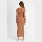 Emory Park Women's Sheer Cover Up Dress in Brown with Long Sleeves for Beach Style