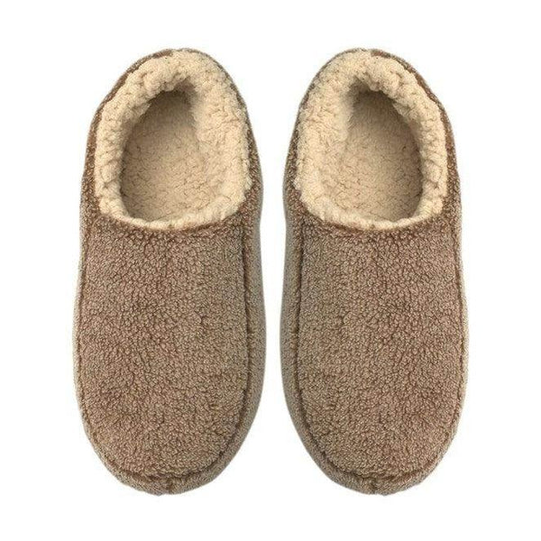 Sherpa Tan - Men's Cozy Sherpa House Slippers - VacationGrabs