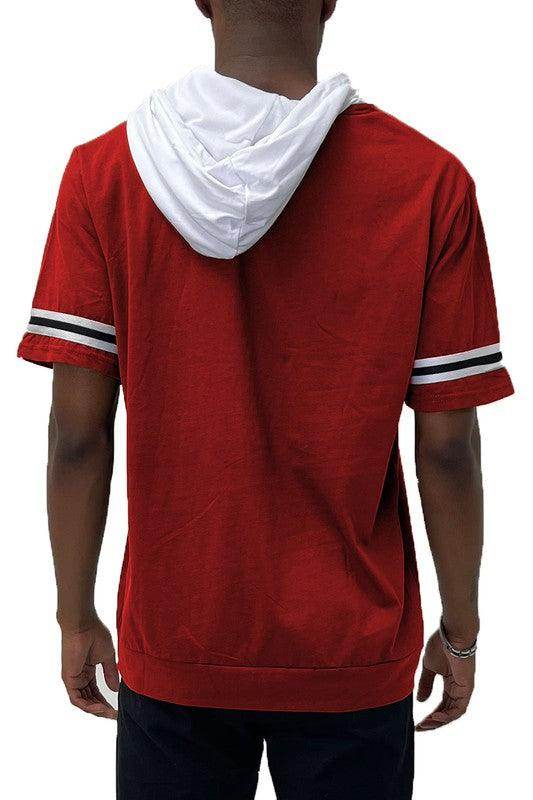 Short Sleeve Hooded Shirt - VacationGrabs