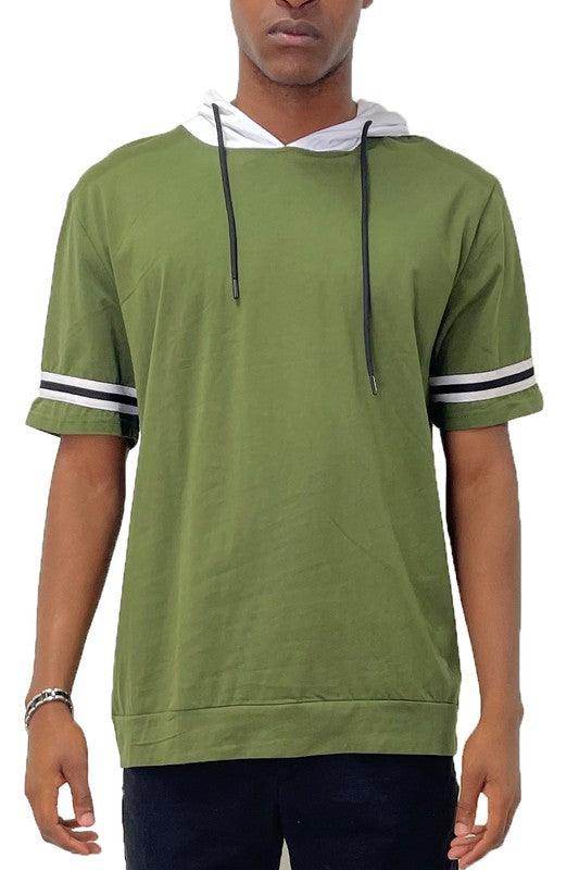 Short Sleeve Hooded Shirt - VacationGrabs