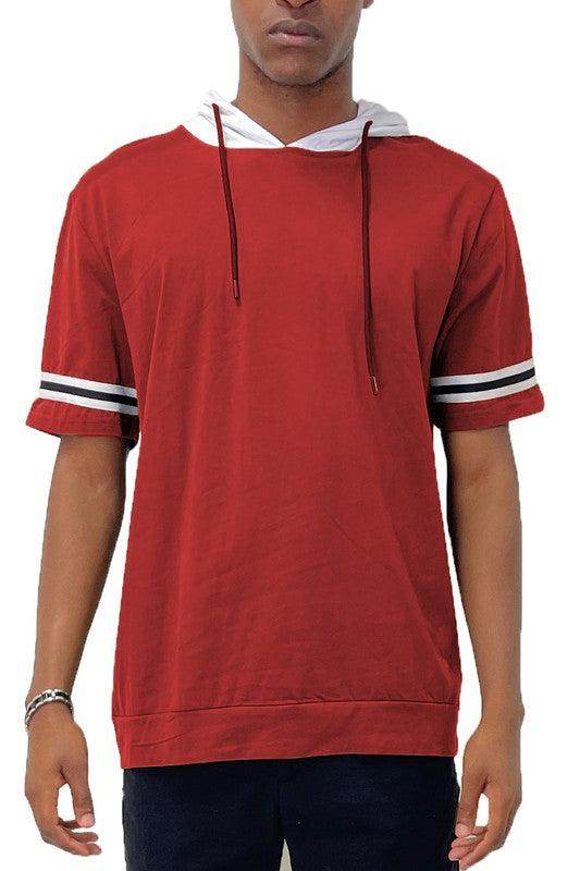 Short Sleeve Hooded Shirt - VacationGrabs