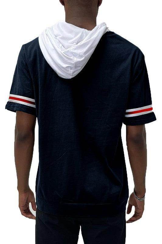Short Sleeve Hooded Shirt - VacationGrabs
