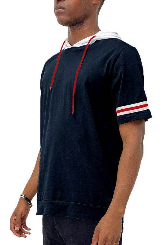 Short Sleeve Hooded Shirt - VacationGrabs