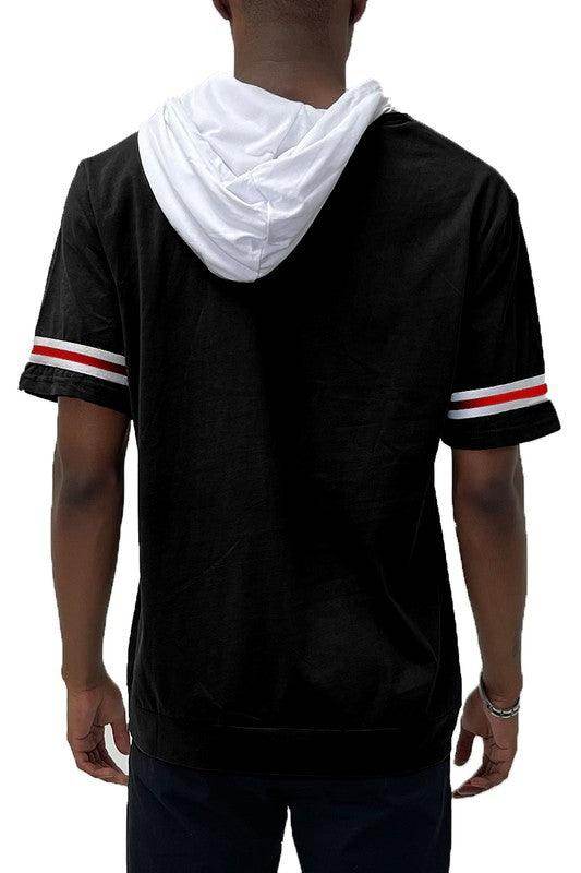 Short Sleeve Hooded Shirt - VacationGrabs