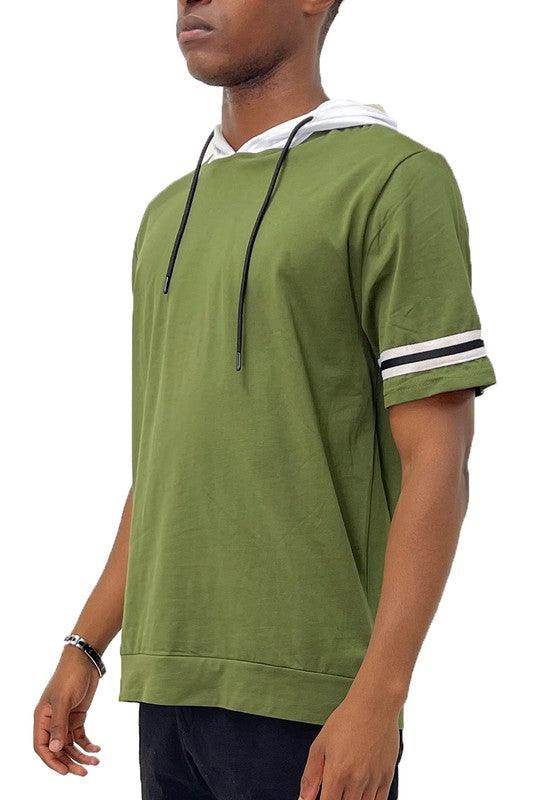 Short Sleeve Hooded Shirt - VacationGrabs