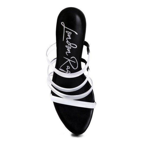 Shots Up Ultra High Heel Clear Straps Sandals - VacationGrabs