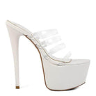 Shots Up Ultra High Heel Clear Straps Sandals - VacationGrabs