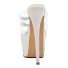 Shots Up Ultra High Heel Clear Straps Sandals - VacationGrabs