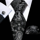 Silk Jacquard Floral Necktie Wedding Business Handkerchief - VacationGrabs