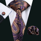 Silk Jacquard Floral Necktie Wedding Business Handkerchief - VacationGrabs